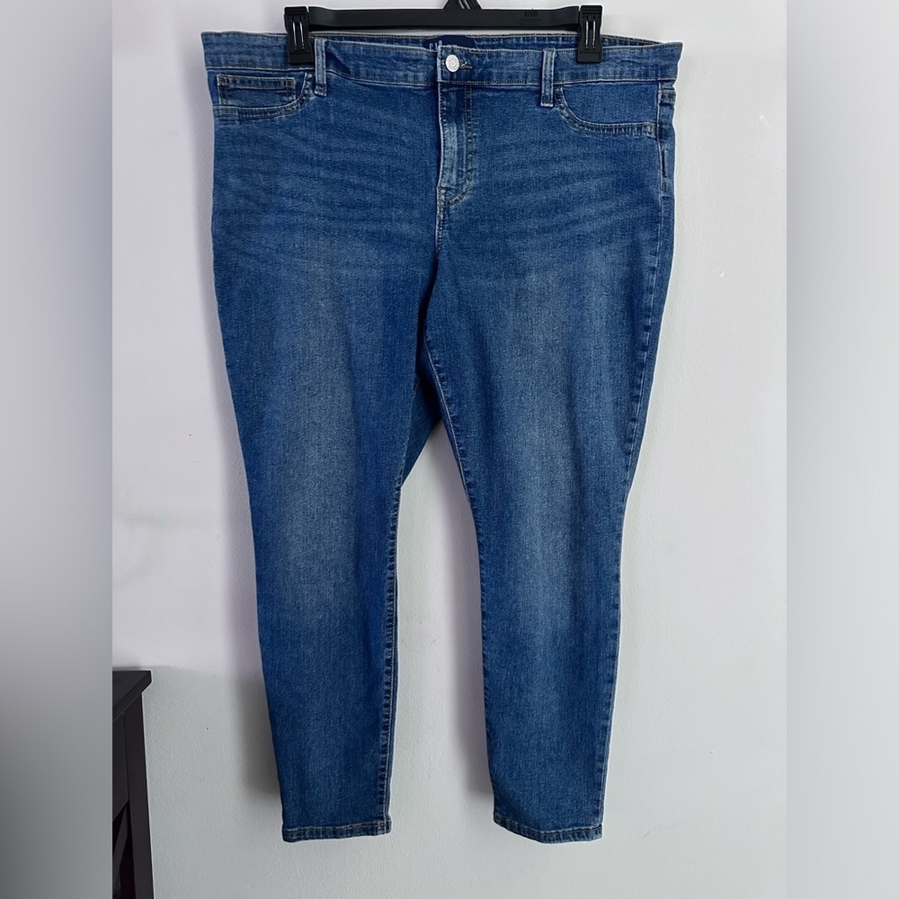 Gap Women's Size 20/35 Blue Medium Wash Cotton Blend Stretch Favorite Jeggings